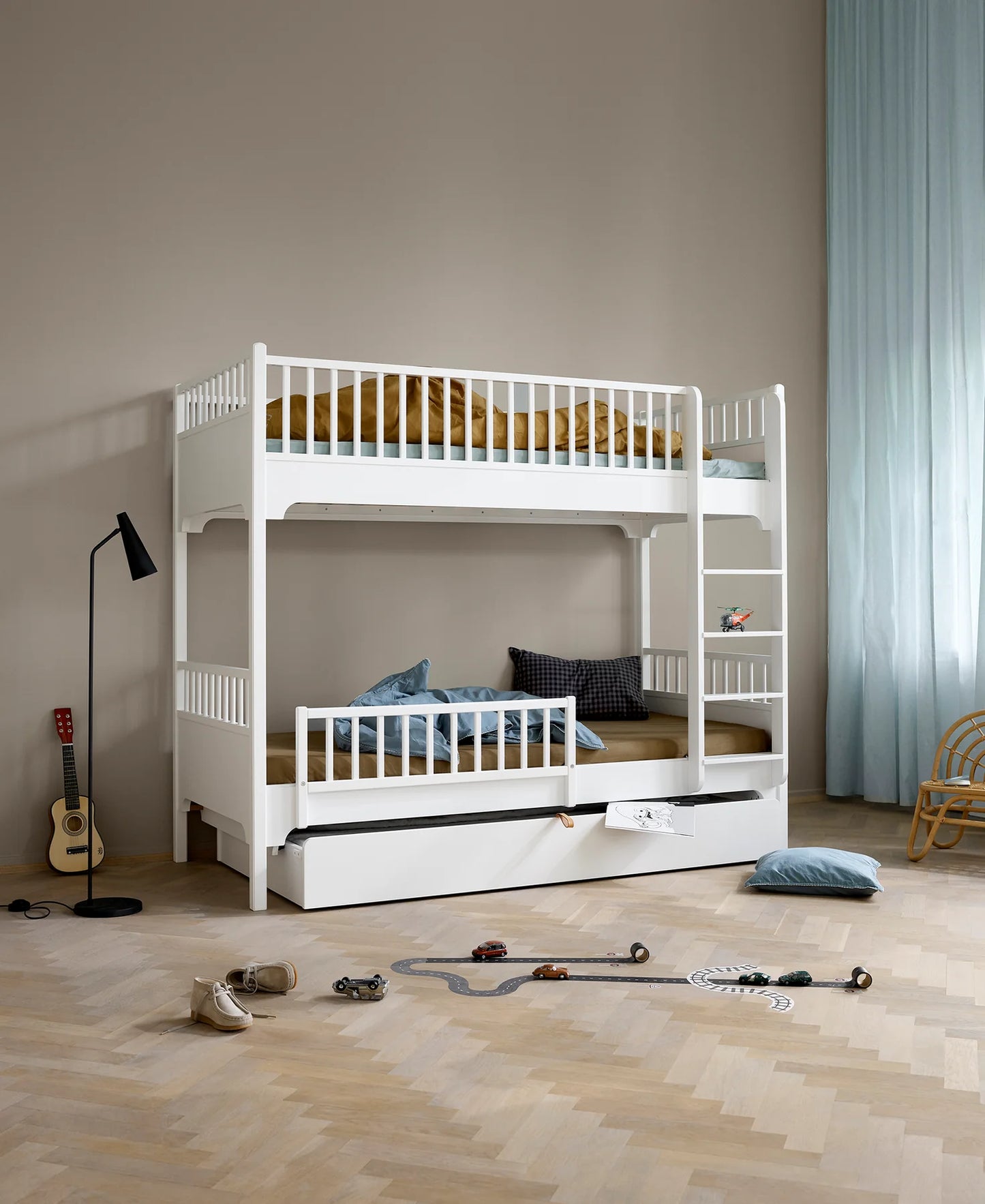 Oliver Furniture - Seaside Classic Etagenbett mit gerade Leiter in weiss