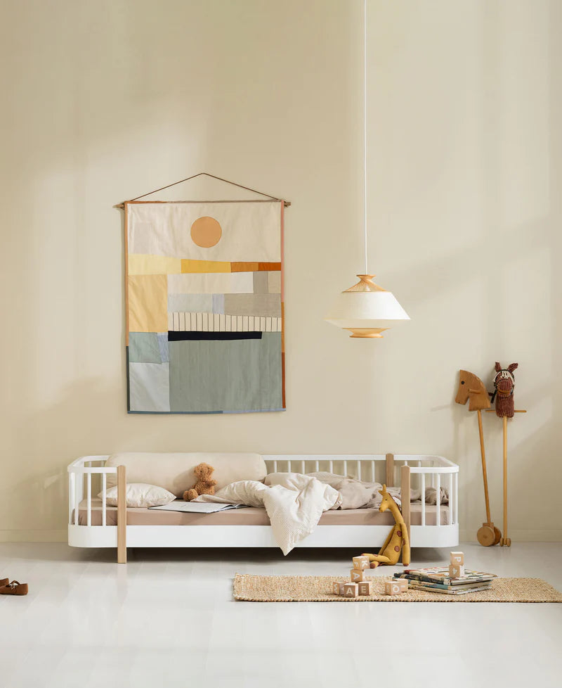 Oliver Furniture - Bodenbett in weiss eiche 90 x 200