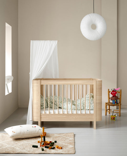 Oliver Furniture- Mini Wood + Babybett inkl. Umbauset Juniorbett in eiche