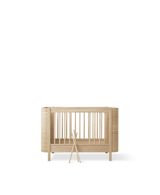 Oliver Furniture - Wood Mini + Babybett inkl. Umbauset Juniorbett in Eiche