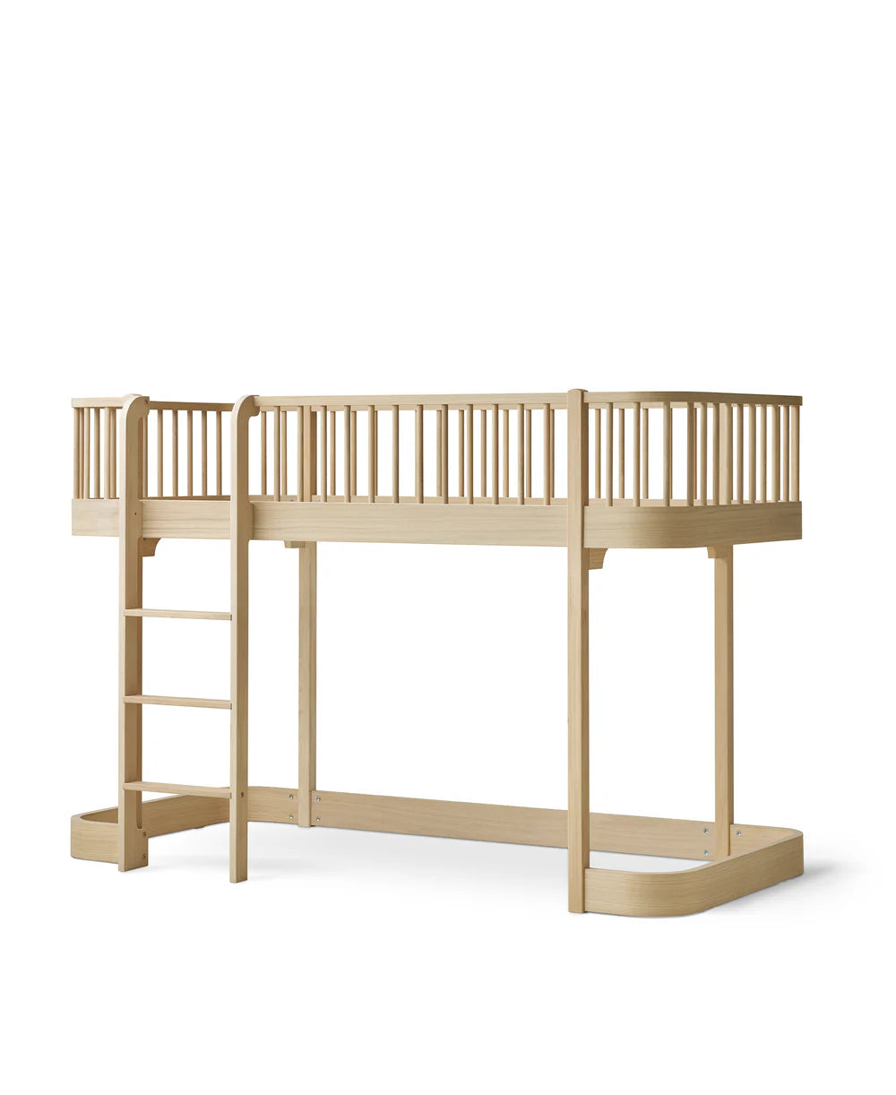 Oliver Furniture - Wood Original Halbhohes Bett in Eiche 90 x200