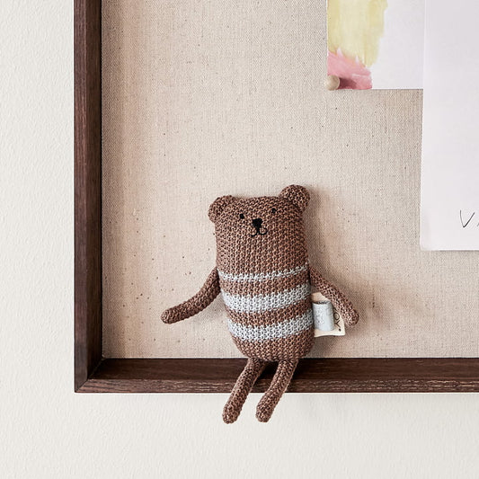 OYOY - Babyrassel Bär braun gestreift