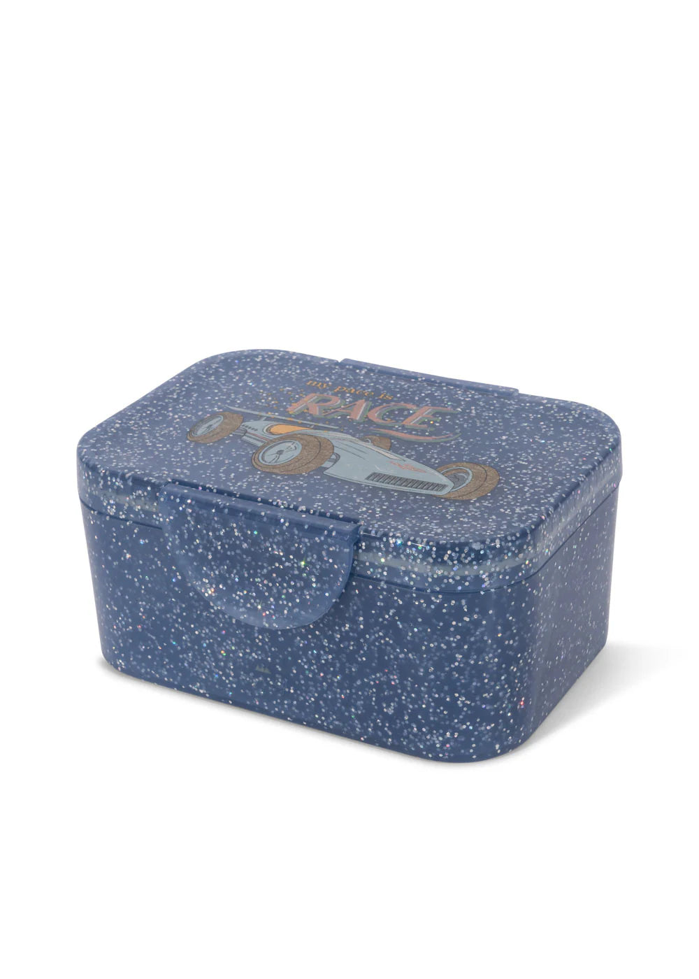 Konges Sløjd- Lunchbox GLITZERBLAU Rennauto