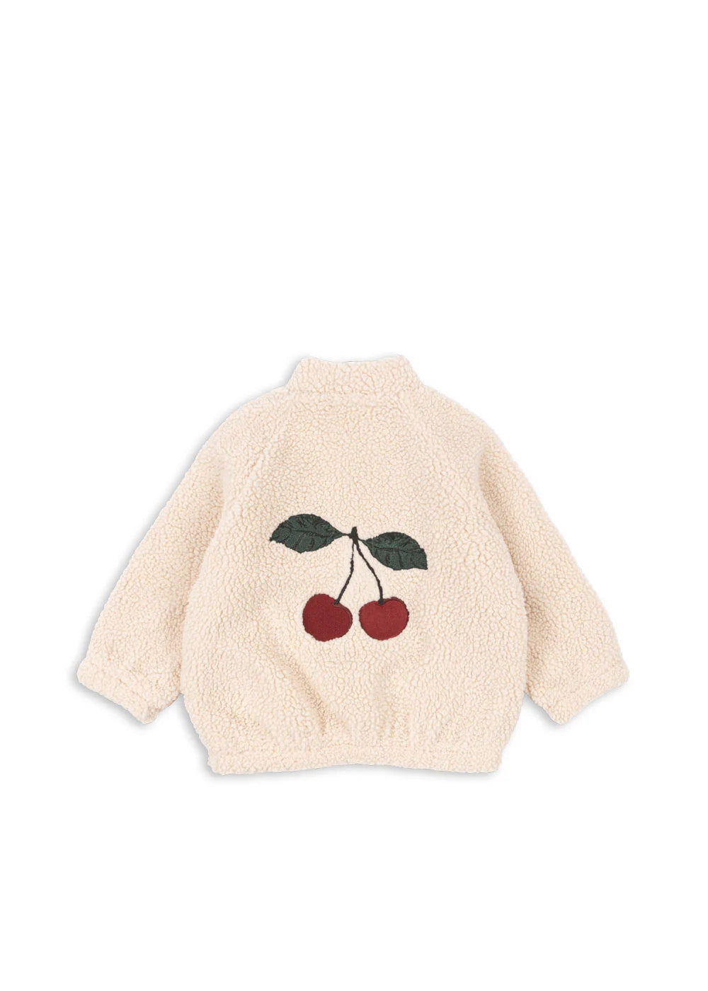 Konges Sløjd - Jazz Teddyjacke beige nature mit Kirsche