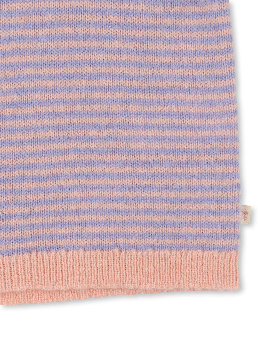 Konges Sløjd - Berle Strickpullover in hellblau / rosa gestreift mit Puffärmeln
