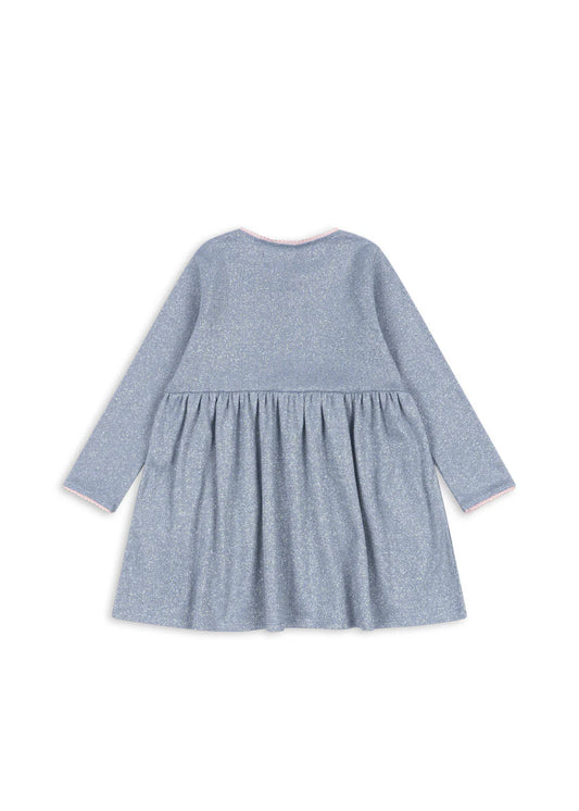 Konges Sløjd - Rolli Kleid Glitzer in Hellblau