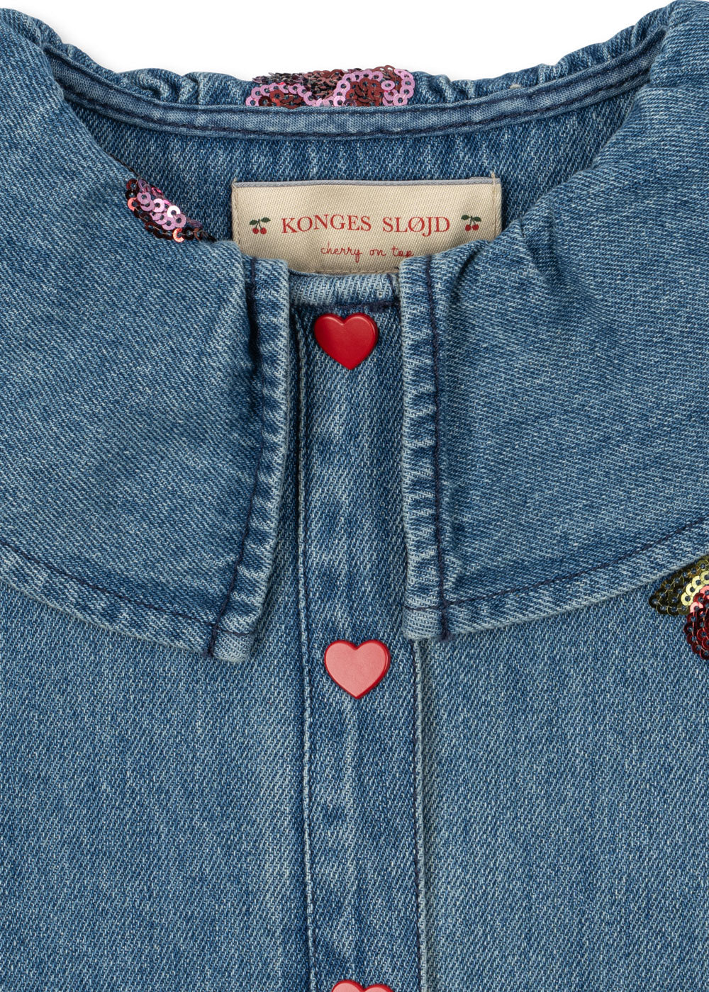 Konges Sløjd - Jeansbluse / Jacke Magot mit Stickerei
