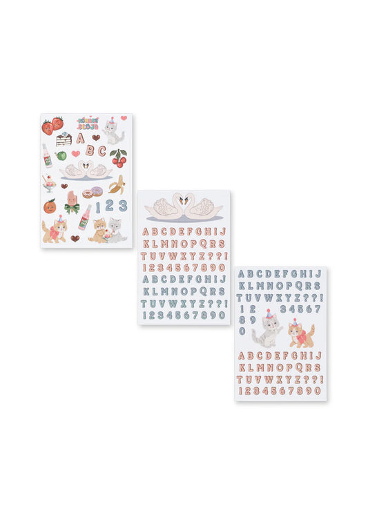 Konges Slojd - ABC Sticker Back to School Aufkleber 200 Stück für Girls