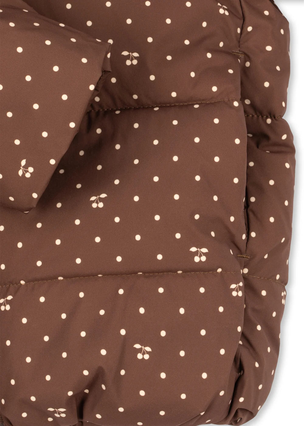 Konges Slojd - Nuka Kinder Daunenjacke braun / Creme mit Kirschen