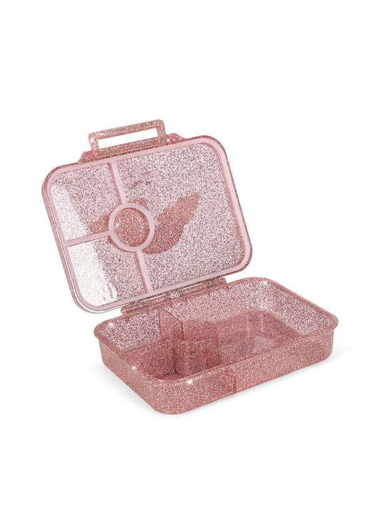 Konges Slojd - Kinder Bento Lunchbox Glitzer in Rosa Rainbow