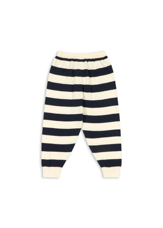 Konges Slojs - Manis Kinder Strickhose gestreift in blau