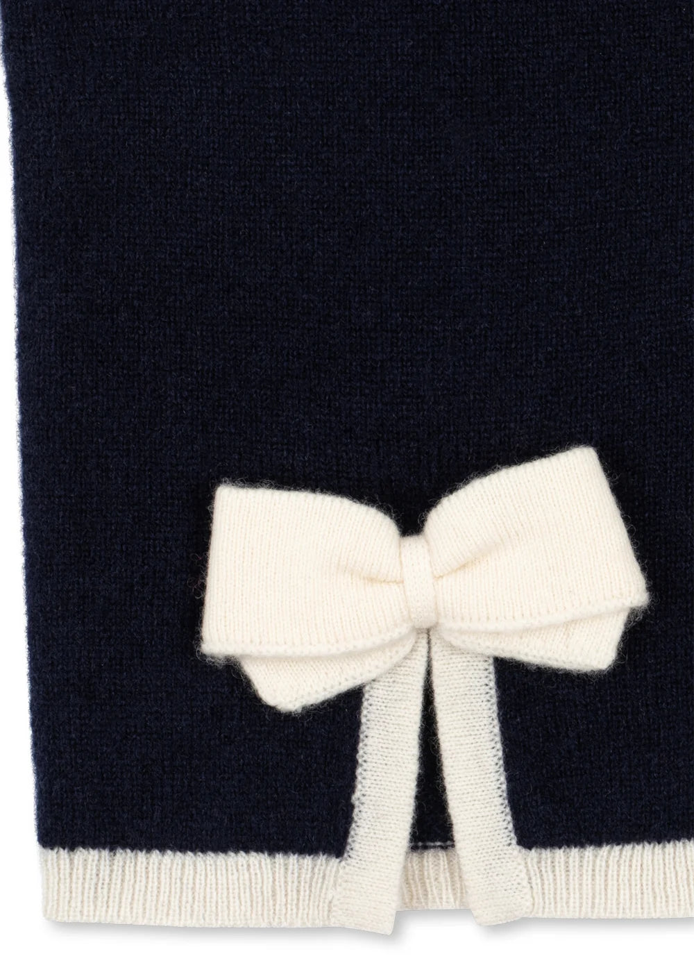 Konges Slojd - Alette Kinder Strickjacke Festlich in dunkelblau mit Schleifen
