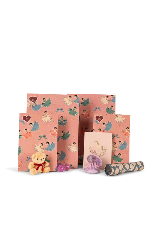 Konges Slojd - Adventskalender mit 24 Geschenke für Mädels in rosa