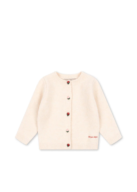 Konges Slojd - Fleuri Kinder Strickjacke in Cream