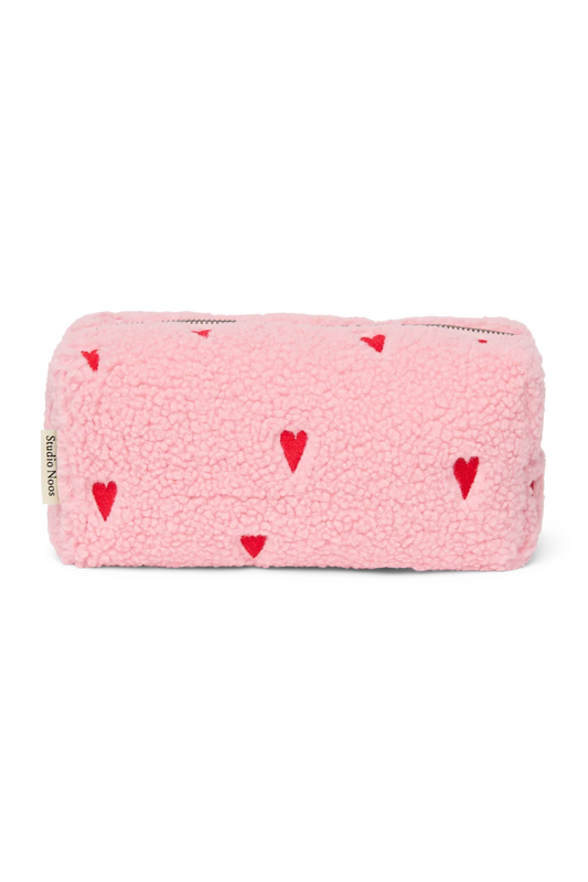 Studio Noos - Teddy Pink mit Herzen kleines Täschchen / Pouches