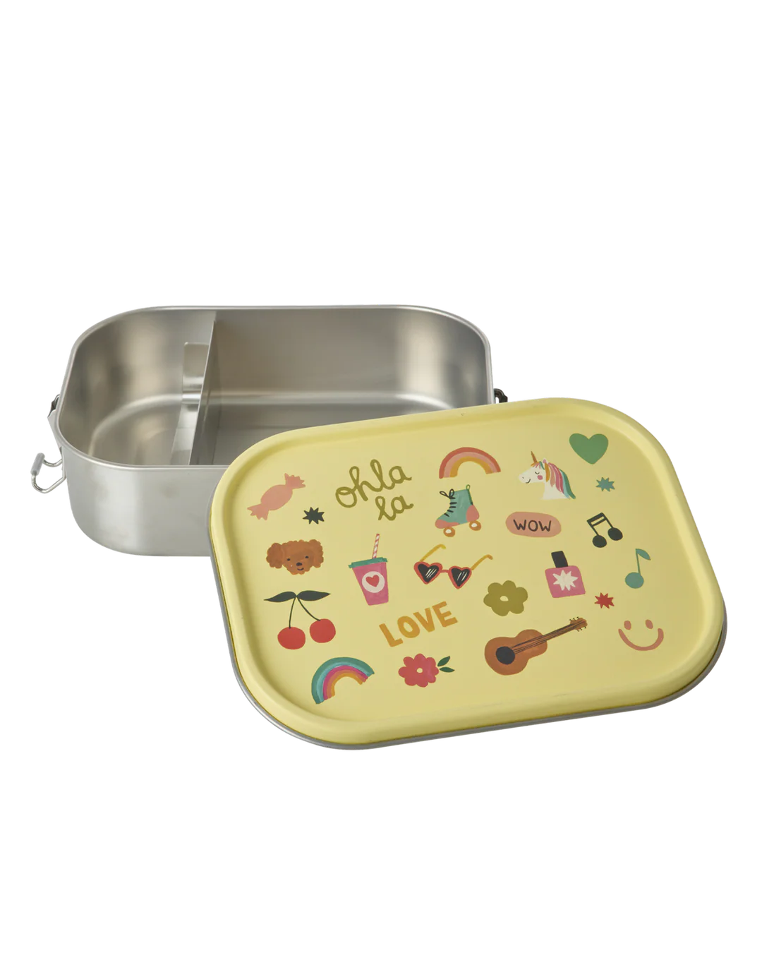 Rice - Lunchbox aus Edelstahl in Hellgelb Unicorn Bunt