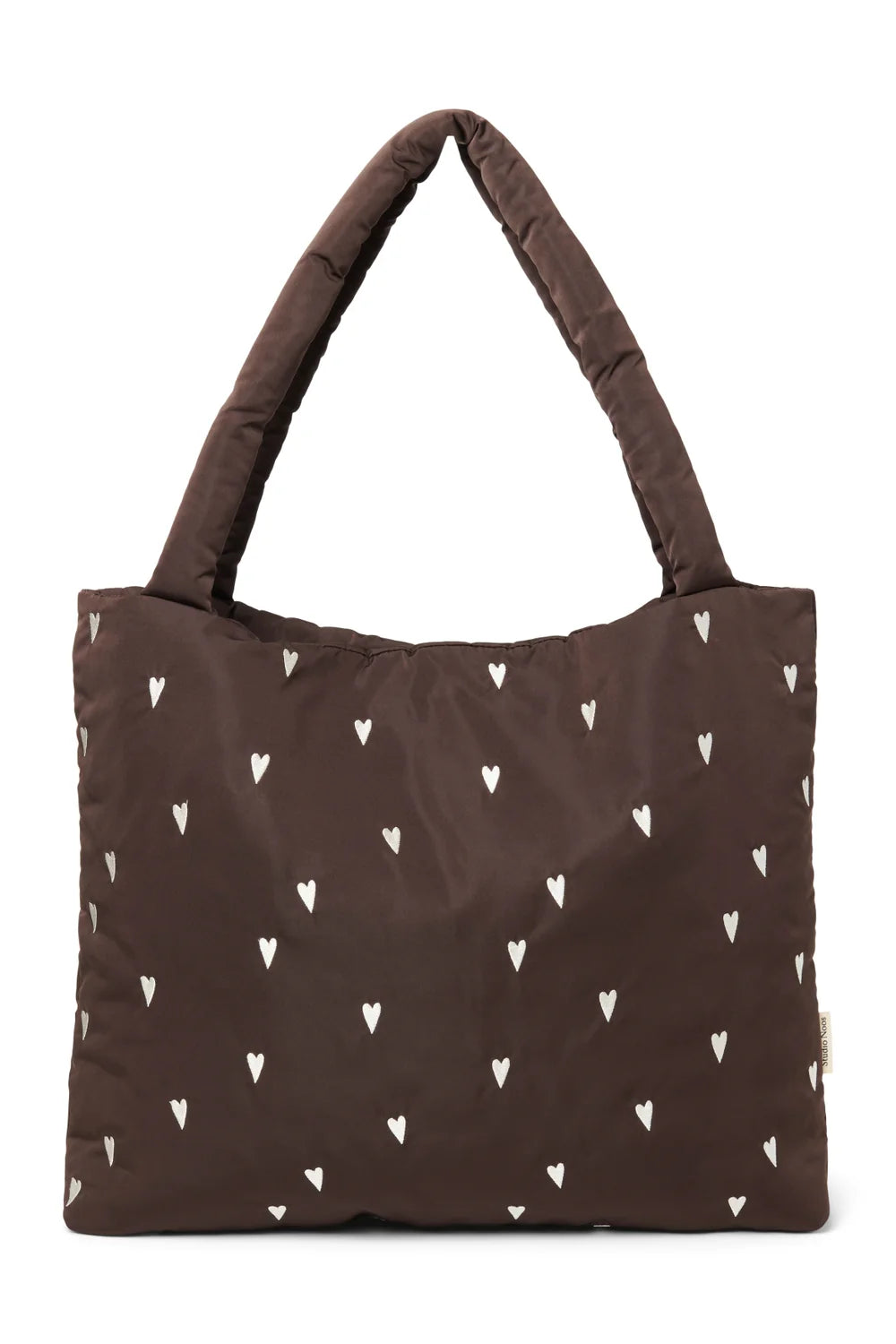 Studio Noos - Brown Puffy Mum Bag mit Herzen