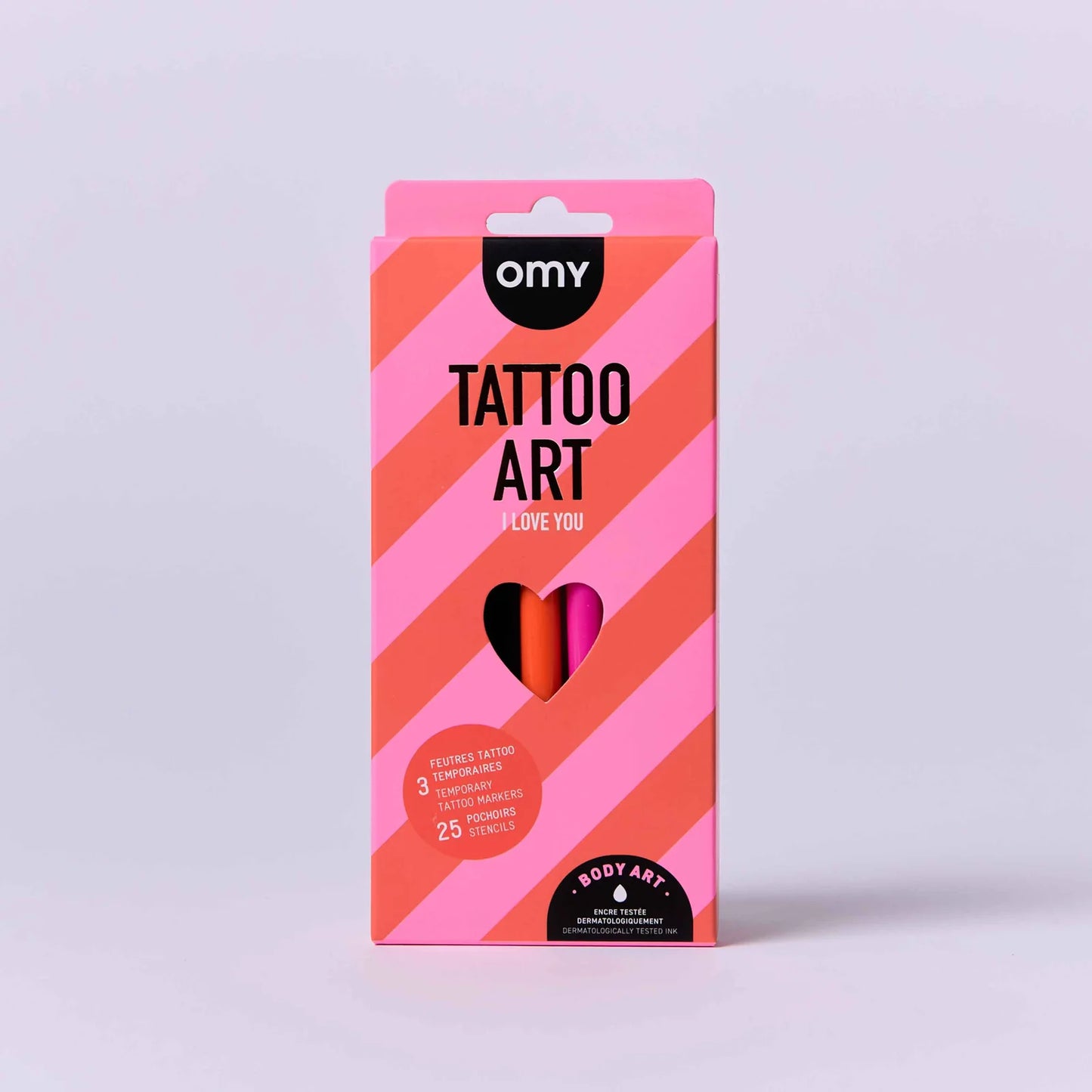 OMY - Tattoo Art Stifteset mit Schablone I love You