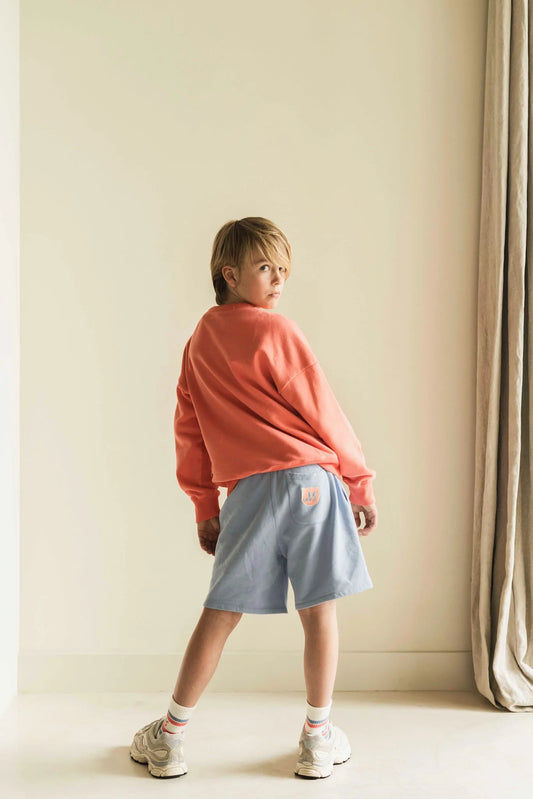 Jenest - Xavi Sweatshirt Shorts aus 100 % Biobaumwolle in Xavi Blue