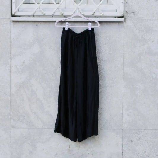 Stadtkinder - Satinhose in Schwarz in Onesize mit Gummizug