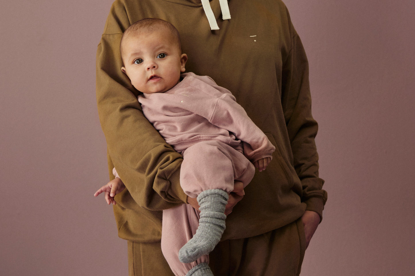 Gray Label Sweater - Baby Dropped Shoulder in Berry