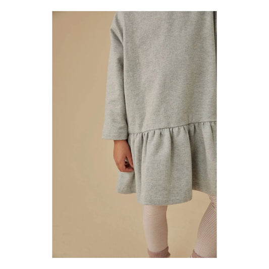 Gray Label - Kleid mit Rüschen aus 100 % Biobaumwolle Frill in Grey