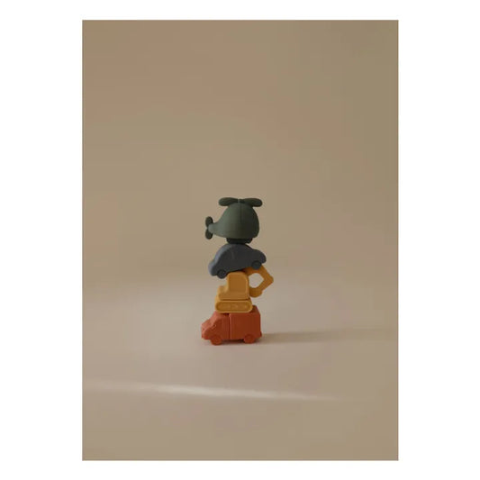 Mushie - Badespielset aus SILIKON Autos & Bagger