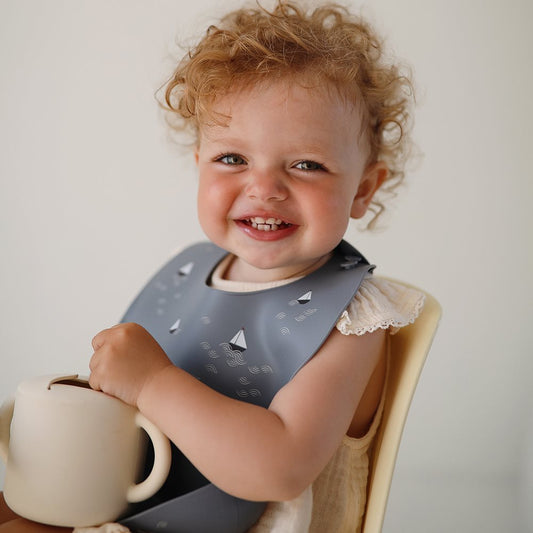 Mushie Silikon Snack Cup Natural Rosa