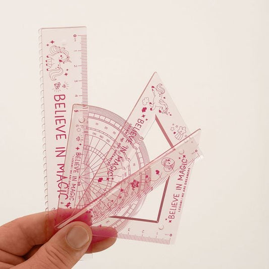 Legami - Linealset Schulset in Rosa Unicorn