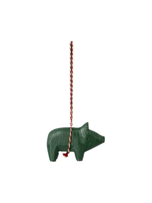 Maileg - Holzschwein zum aufhängen in Grün