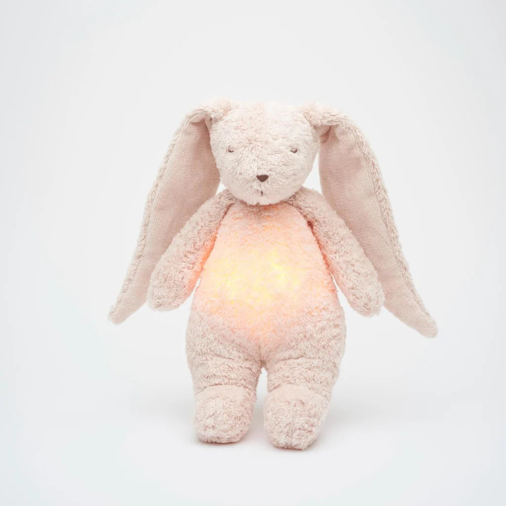 Moonie - Bunny Kuscheltier / Einschalfhilfe & Licht in Rosa 2.0 Organic Humming