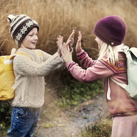 Blafre Retro Kinderrucksack 1-4 Jahre 6 L Füllmenge in Lila