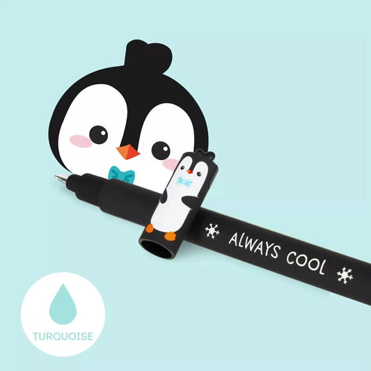 Legami - löschbarer Gelstift Pinguin - Schwarz