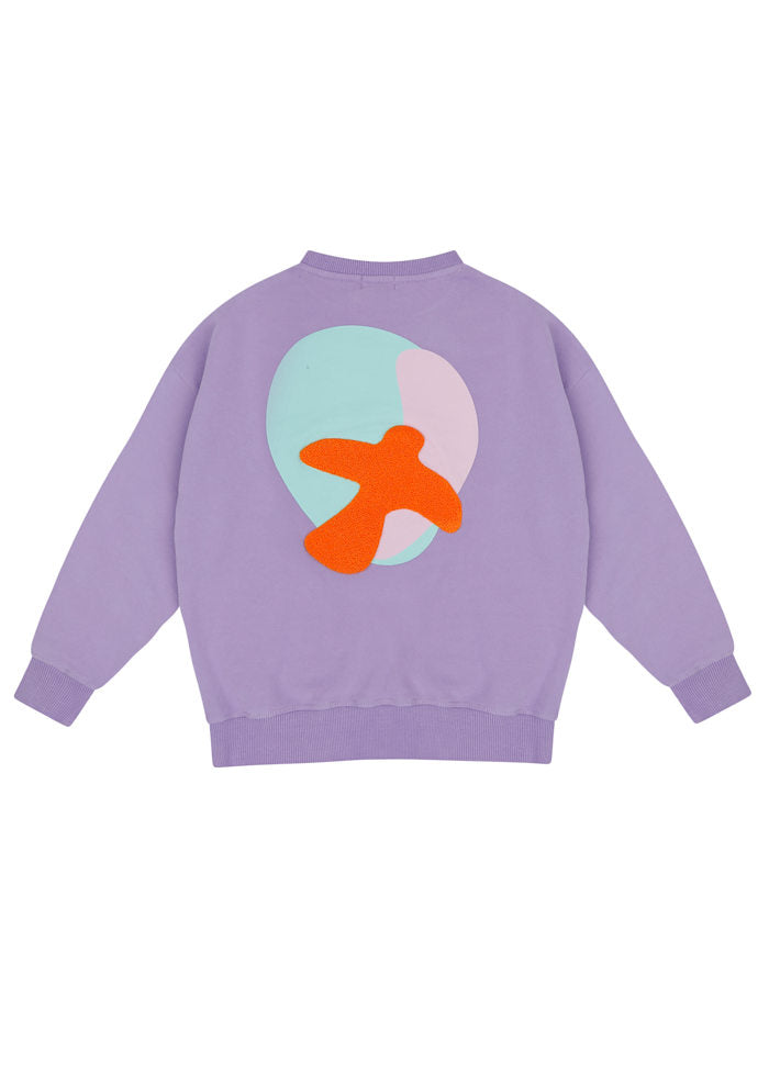 Jenest - Bird Sweatshirt in Mauve Purple aus 100 % Biobaumwolle