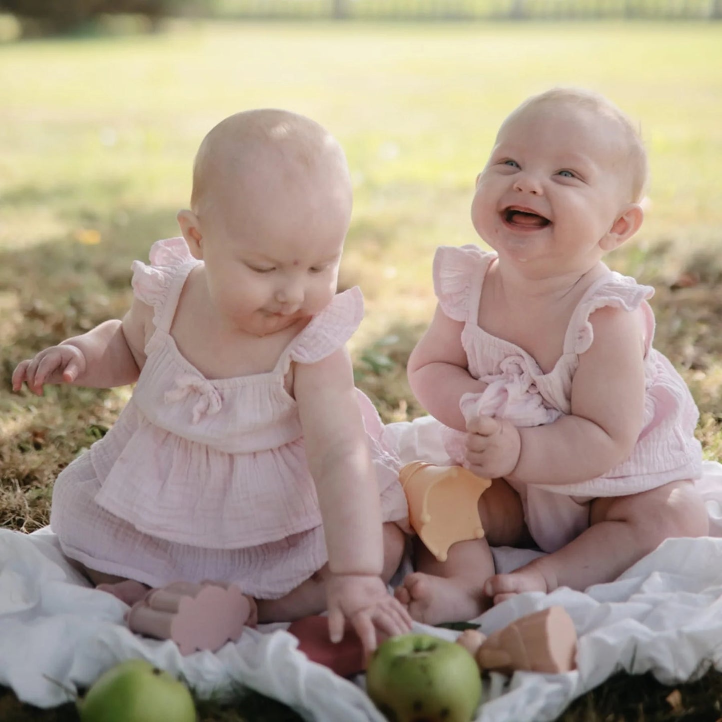 Mushie - Badespielset aus SILIKON Prinzessin rosa 4er Set