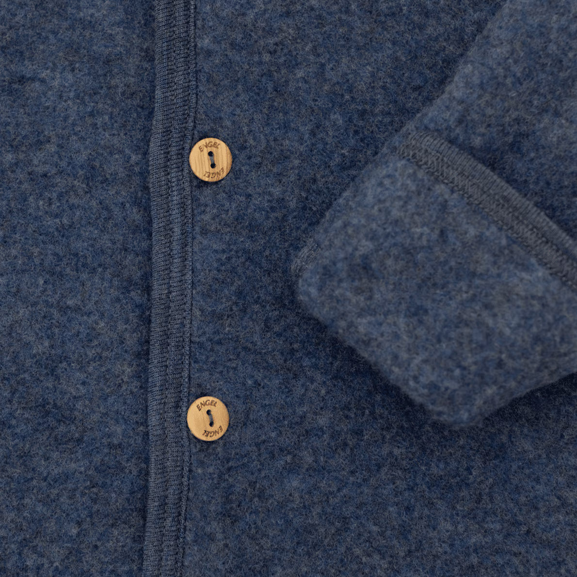 Engel Natur Wolloverall aus 100 % Merinowolle in Blau Melange