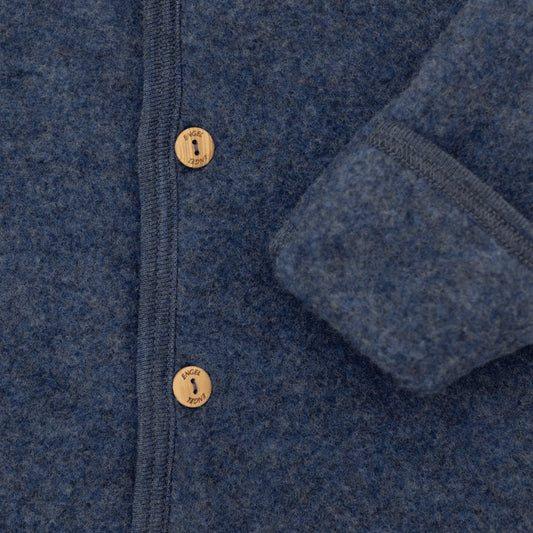 Engel Natur Wolloverall aus 100 % Merinowolle in Blau Melange