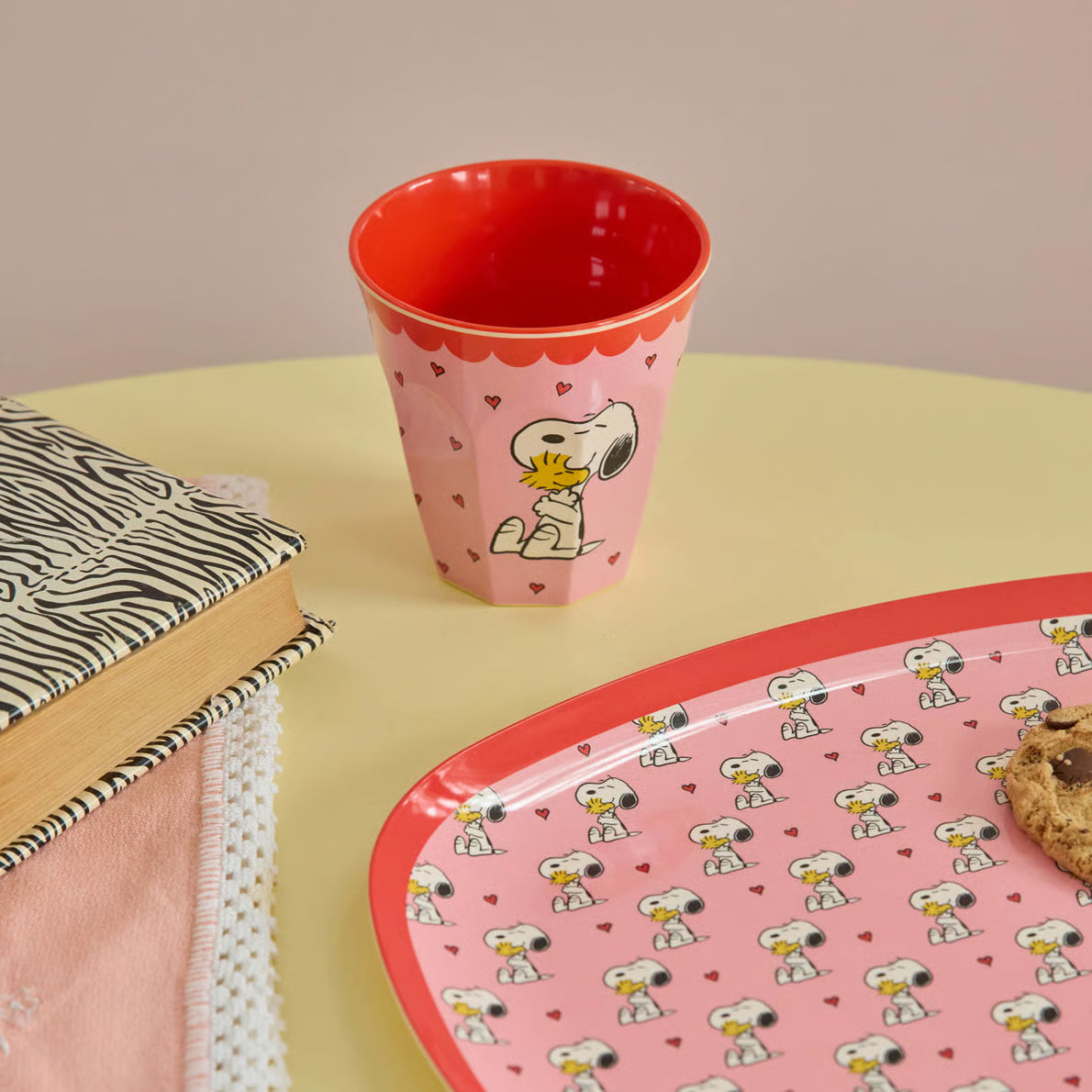 Rice - Snoopy Becher " You are so Sweet" in Rosa /rot