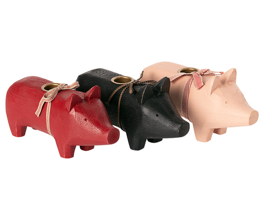 Maileg Schwein Holz in Medium in 3 Farben