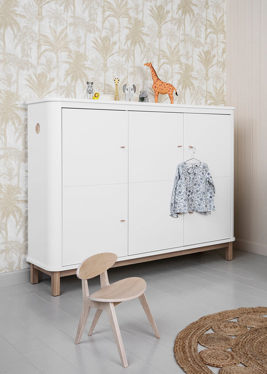 Oliver Furnitue Wood Multi-Schrank - Weiß/ Eiche