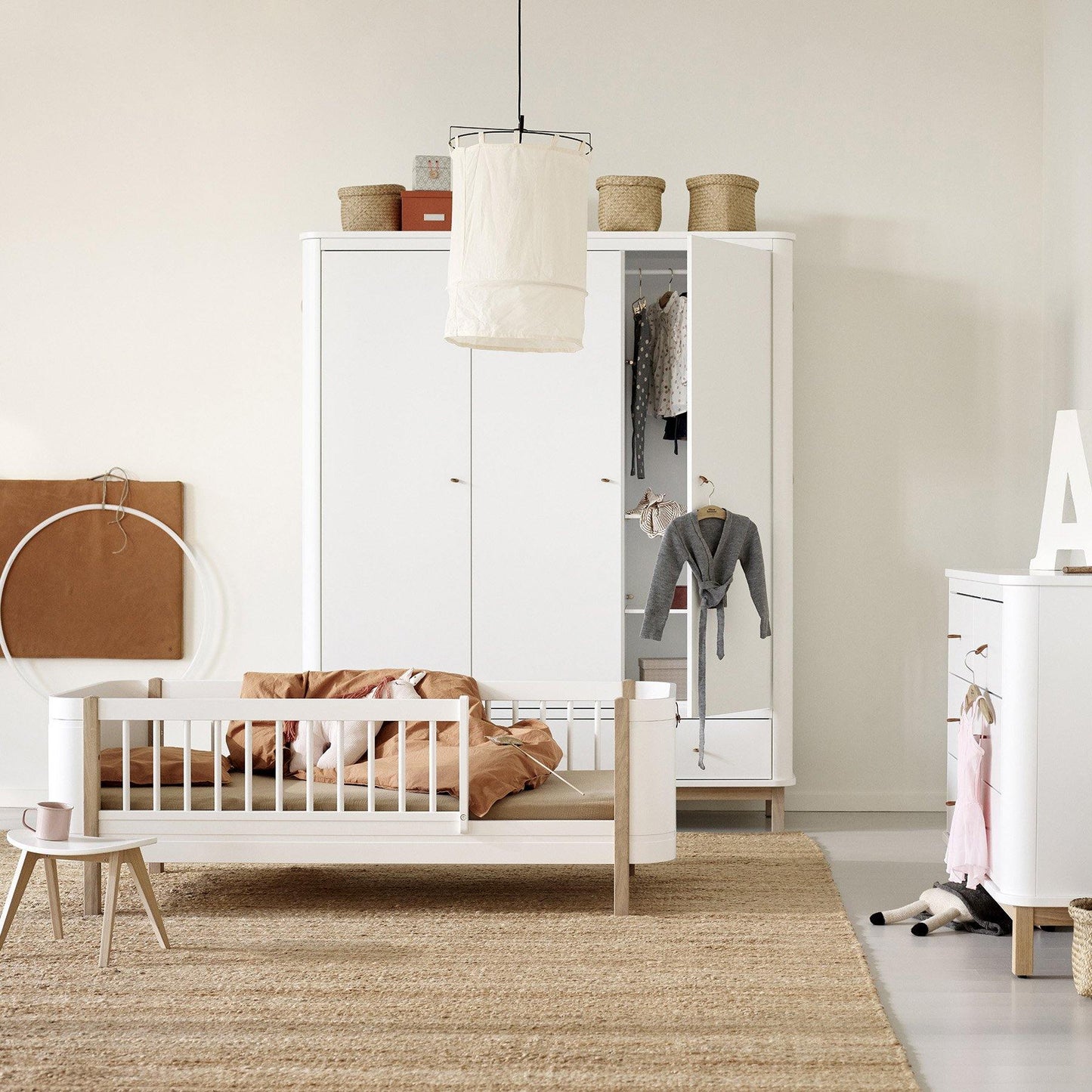 Oliver Furniture Wood Mini+ Juniorbett - Weiß/ Eiche