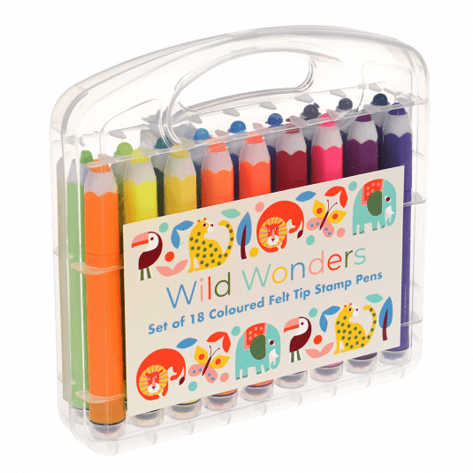 Rex- Wild Wonders Filzstifte inkl.Stempel 18er Set in Bunt