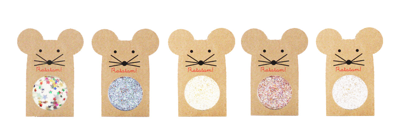 Ratatam Flummi - Mouse Bouncy Ball GLITZER