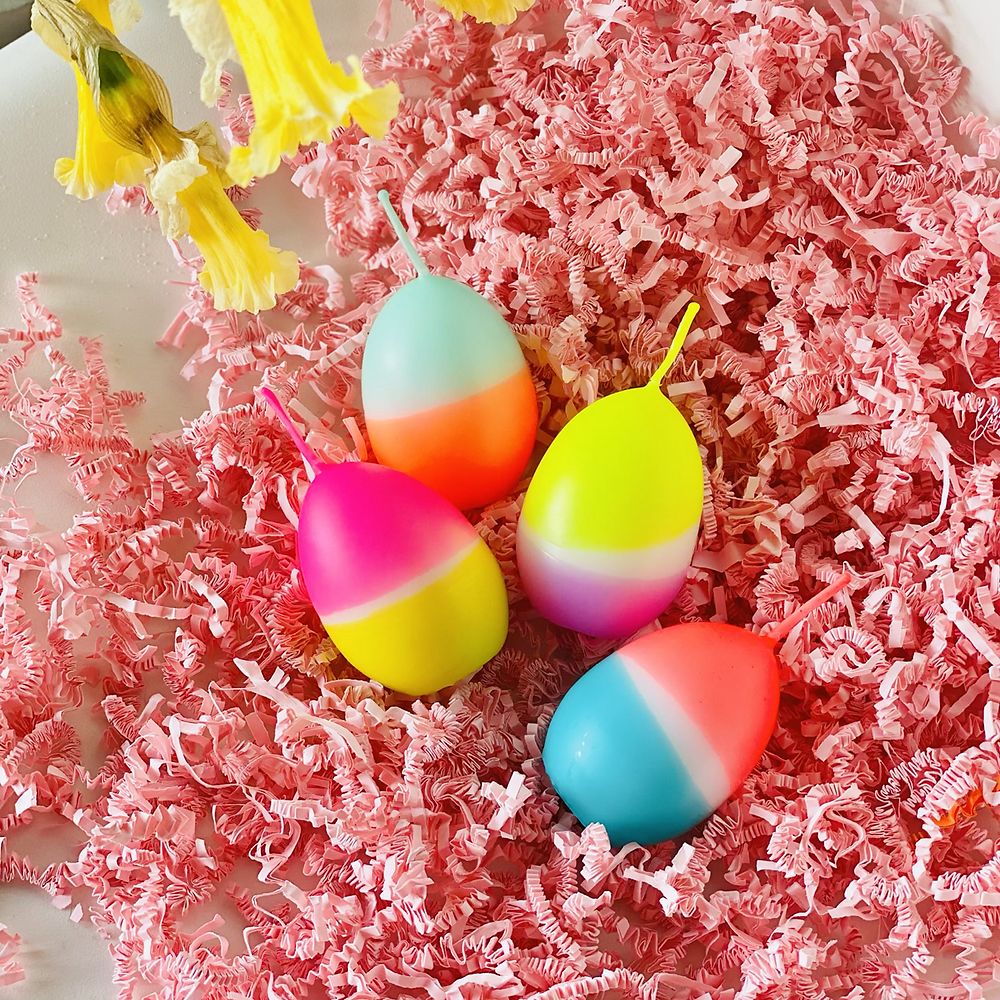 Pink Stories - Dip Dye Eggs 4er Set Frohe Ostern Neonfarben