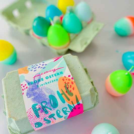 Pink Stories - Dip Dye Eggs 6er Set Frohe Ostern Neonfarben Sixpack Green