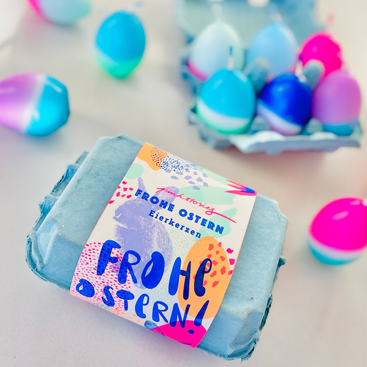 Pink Stories - Dip Dye Eggs 6er Set Frohe Ostern Neonfarben Sixpack