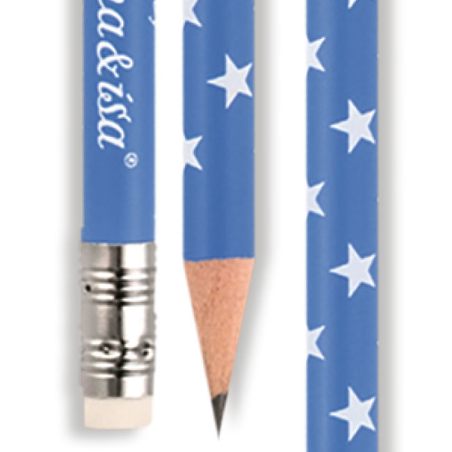 Krima&Isa Bleistift Sterne - Hellblau