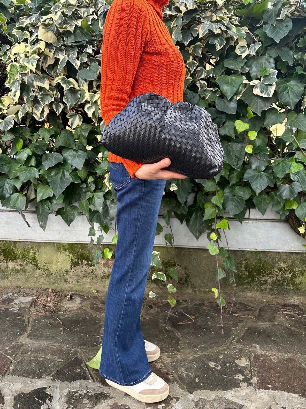 Stadtkinder - Cluch  in dunkelbraun 100 % Nappaleder