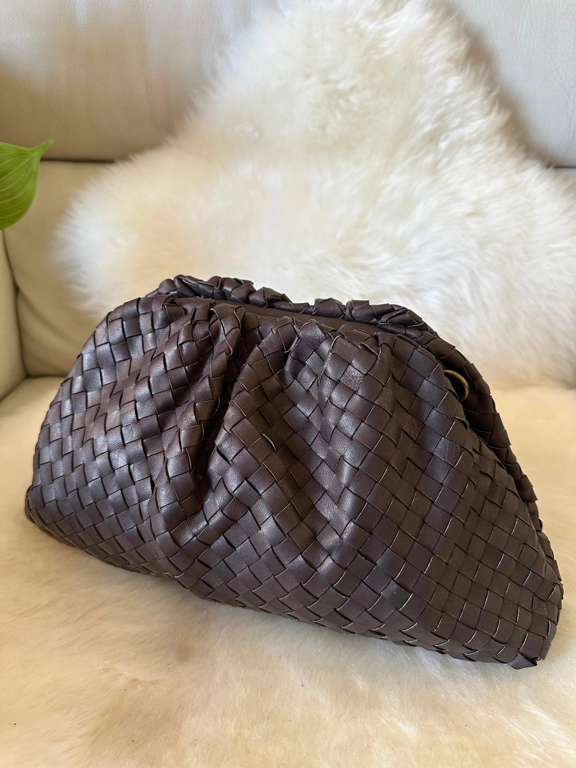 Stadtkinder - Cluch  in dunkelbraun 100 % Nappaleder