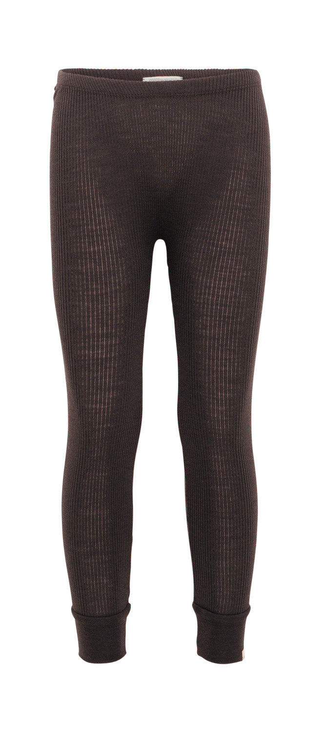 Minimalisma - Active Babyleggings in Dark Chocolate aus 100 % Merinowolle